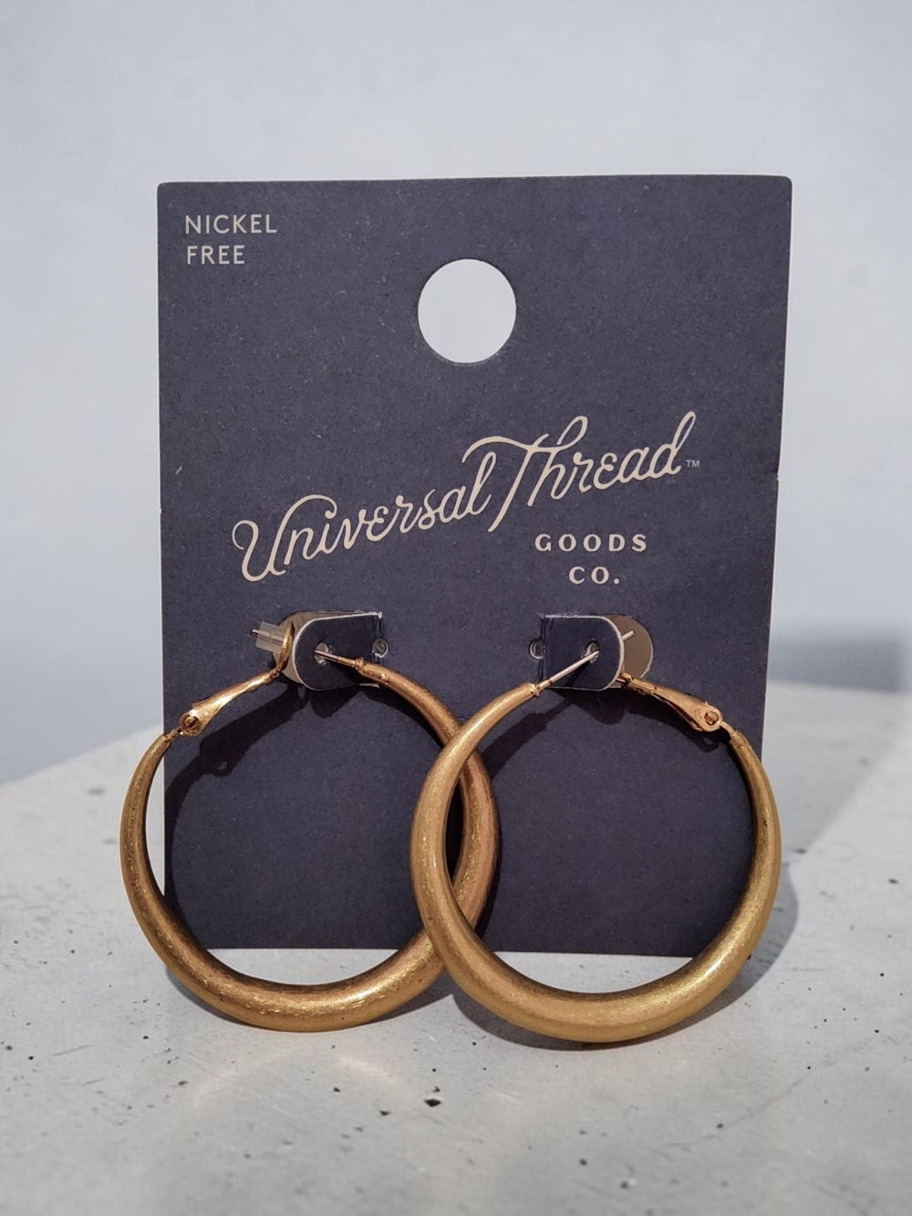 Universal Thread Gold Matte Hoop Earrings